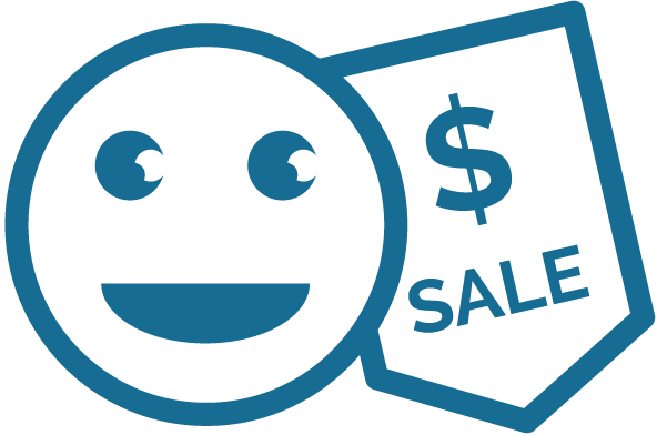 thrifty face icon